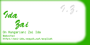 ida zai business card